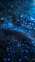 Abstract blue bokeh light background with defocused blur ideal for artistic design projects