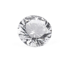 One beautiful shiny diamond isolated on white