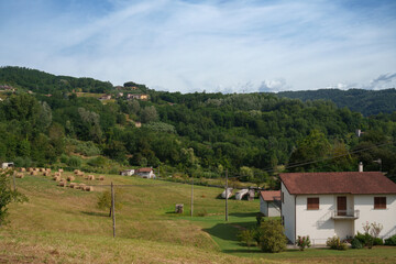 Summer landscape along the road from Bagni di Lucca to Castelnuovo Garfagnana, Tuscany