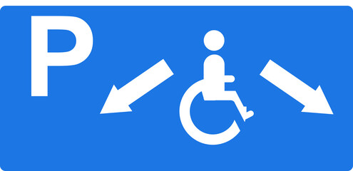 Parking réservé aux personnes handicapées	 - obrazy, fototapety, plakaty