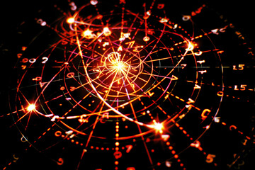 abstract picture Astronomical map structure Mathematical symbols, illustrations, background images, cover images