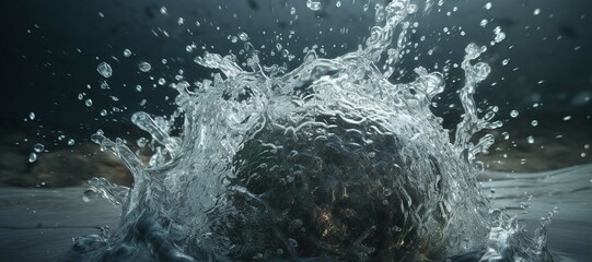 water splash waves, clear, fresh, aqua 174 - obrazy, fototapety, plakaty