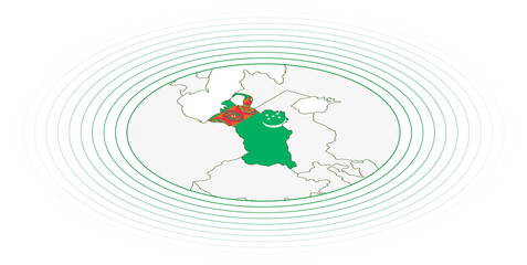 Turkmenistan oval map. - obrazy, fototapety, plakaty