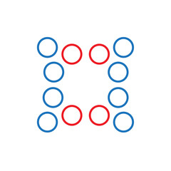 Clustering Analysis Vector Icon Design