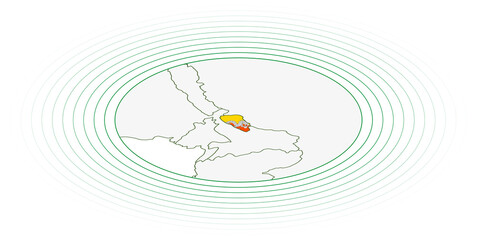 Bhutan oval map.