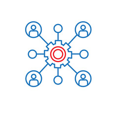 Fototapeta premium Association Analysis Vector Icon Design