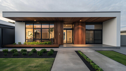 Modern Country Town House Entrance in Australia