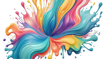 Abstract 3D fluid vibrant colorfull wallpaper