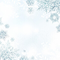Christmas snowflake transparent frame
