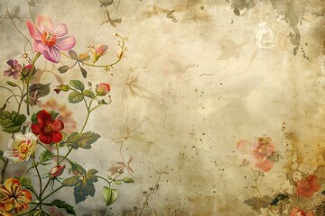 Antique Floral Background. A rich, textural background for scrapbooking and design, 12x12 inches in size. .