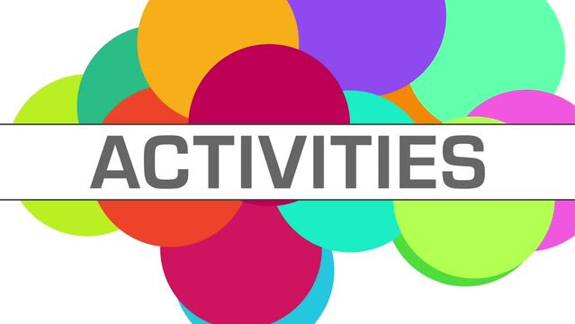 Activities Colorful Moving Circulars Box Horizontal Text 