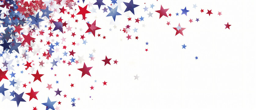 4th of july USA independence day banner design of star