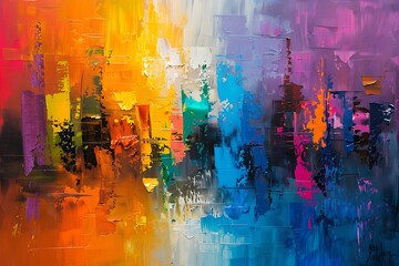 Abstract oil painting. Beautiful Image of Original oil painting on canvas .