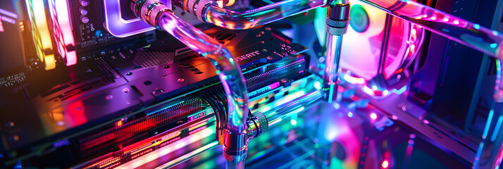 Futuristic PC Cooling Solution - Mesmerizing RGB-Lit Water Cooling System