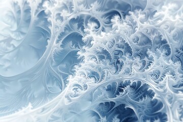 Abstract fractal of ice crystals .