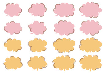 同デザインのふき出し・大小バリエーション