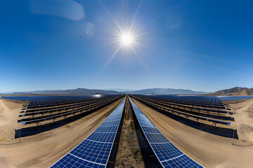 Mountain-Backdropped Solar Farm: The Intersection of Technology, Sustainability, and Green Energy