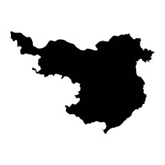 Fototapeta premium Map of the Province of a Girona, administrative division of Spain. Vector illustration.