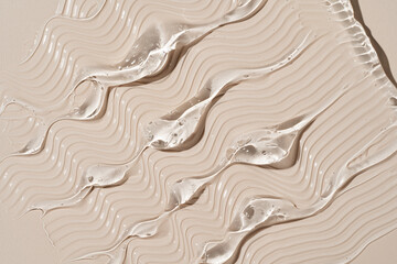 Abstract Swirled Gel Texture on a Neutral Background