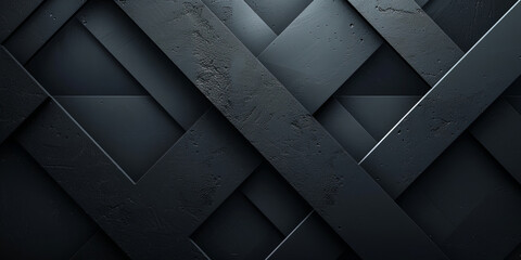 Black abstract background with geometric shapes and lines,triangle black background,  Dark grey, silver. Modern, futuristic