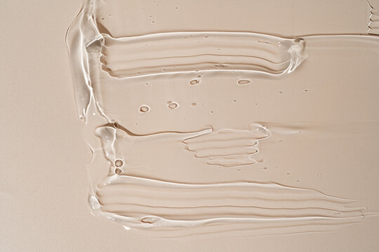 Creamy gel texture on a smooth surface
