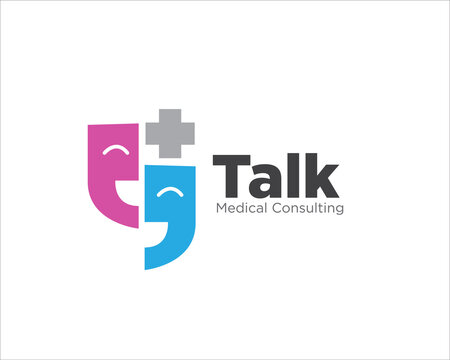 talk and health care logo designs for medical consult