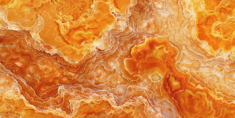 A macro image of a calcite surface, showcasing its oranges shades, detailed textures. Illuminated...