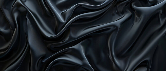 Black luxury fabric background with copy space copy space