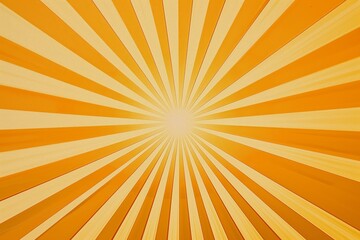 Fototapeta premium Vibrant and modern sunburst illustration with warm tones and minimalist geometric design. Perfect as a background or wallpaper. Featuring abstract sun rays in vibrant yellow and orange