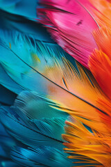 Colorful feathers pattern for background