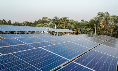 Solar power panel. Green energy. Electricity. Power energy pannels. Solar batteries production.