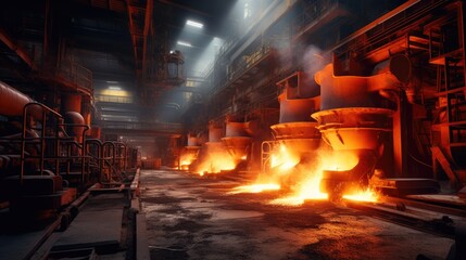 Industrial Forge: Iron and Steel Production
