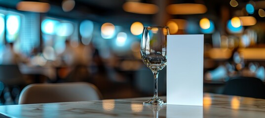 Luxurious fine dining table setting for weddings, romantic events   elegant restaurant menu mockup
