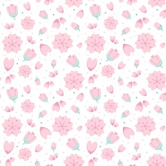 pink sakura blossom pattern collection