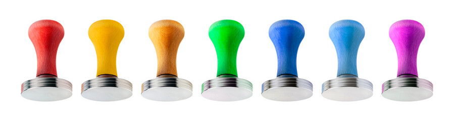 coffee tampers for all color's of the rainbow - espresso for every taste