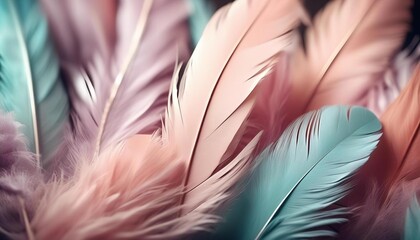 Pastel feathers