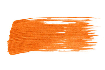 Electric neon orange paint brush stroke texture background
