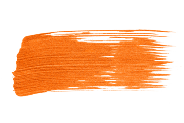 Electric neon orange paint brush stroke texture background