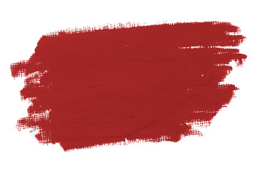 Matte cherry red paint brush stroke