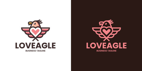 love eagle logo vector
