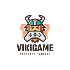 viking game logo vector