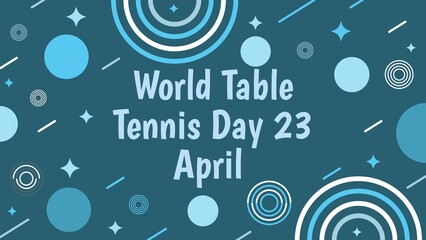 World Table Tennis Day web banner design - obrazy, fototapety, plakaty