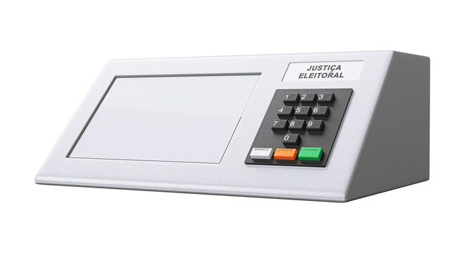 Urna eletronica para elei&ccedil;&atilde;o brasil elemento 3d isolado