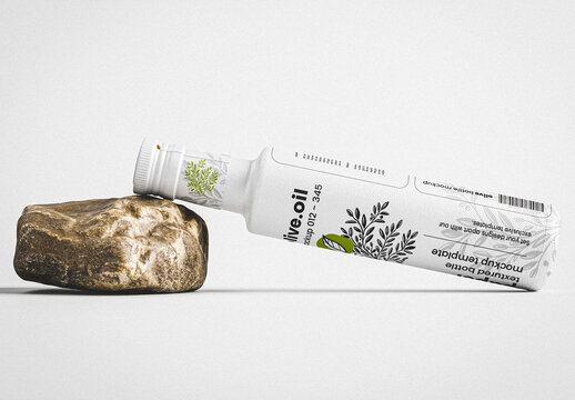 White Olive Oil Bottle Mockup