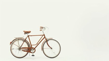 bicycle with copy space for text. isolated on white background