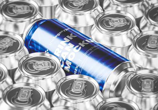Drink Can Composition Mockup