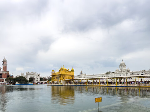 The Golden Temple in Amritsar, Punjab is a gurdwara rebuilt in 1984 and is one of the holiest sites in Sikhism 