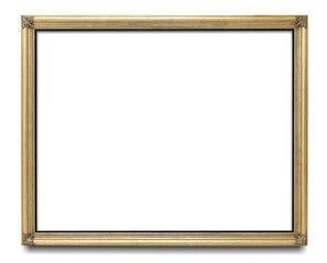 Wooden picture frame mockup transparent png