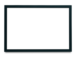 Black picture frame transparent png