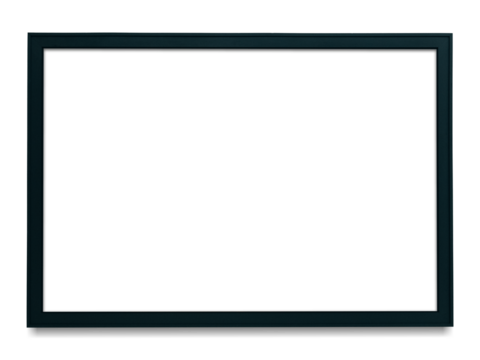 Black picture frame transparent png